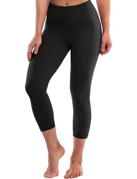 19 High Waist Crop Tight Capris black_yogastudio