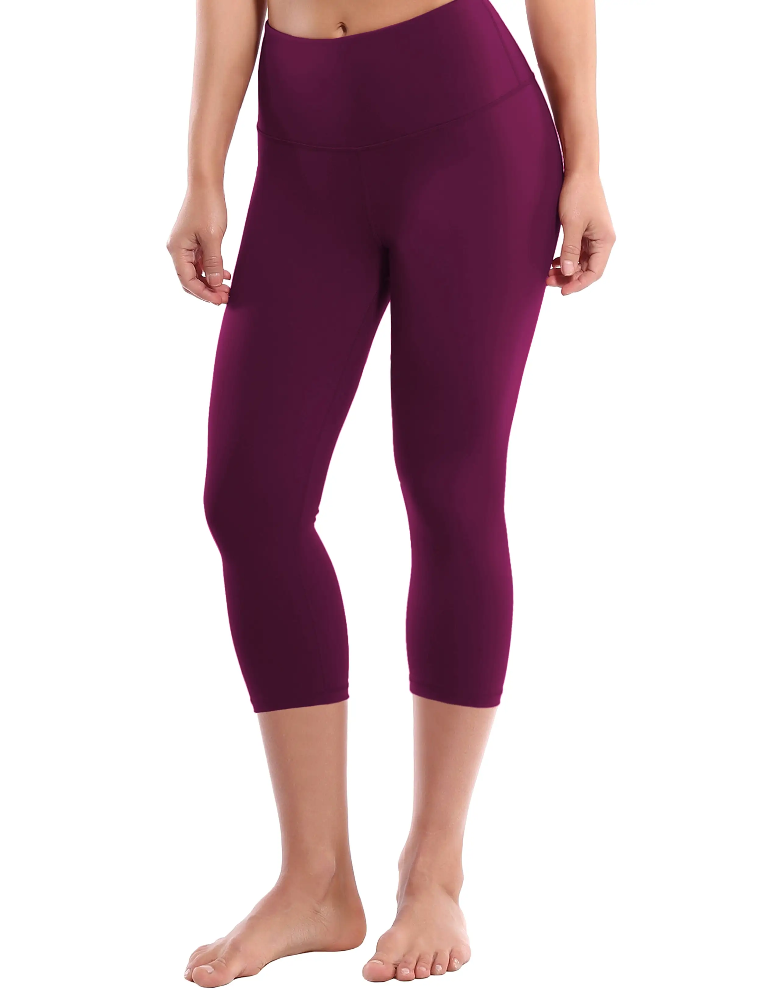 19 High Waist Crop Tight Capris grapevine_yogastudio