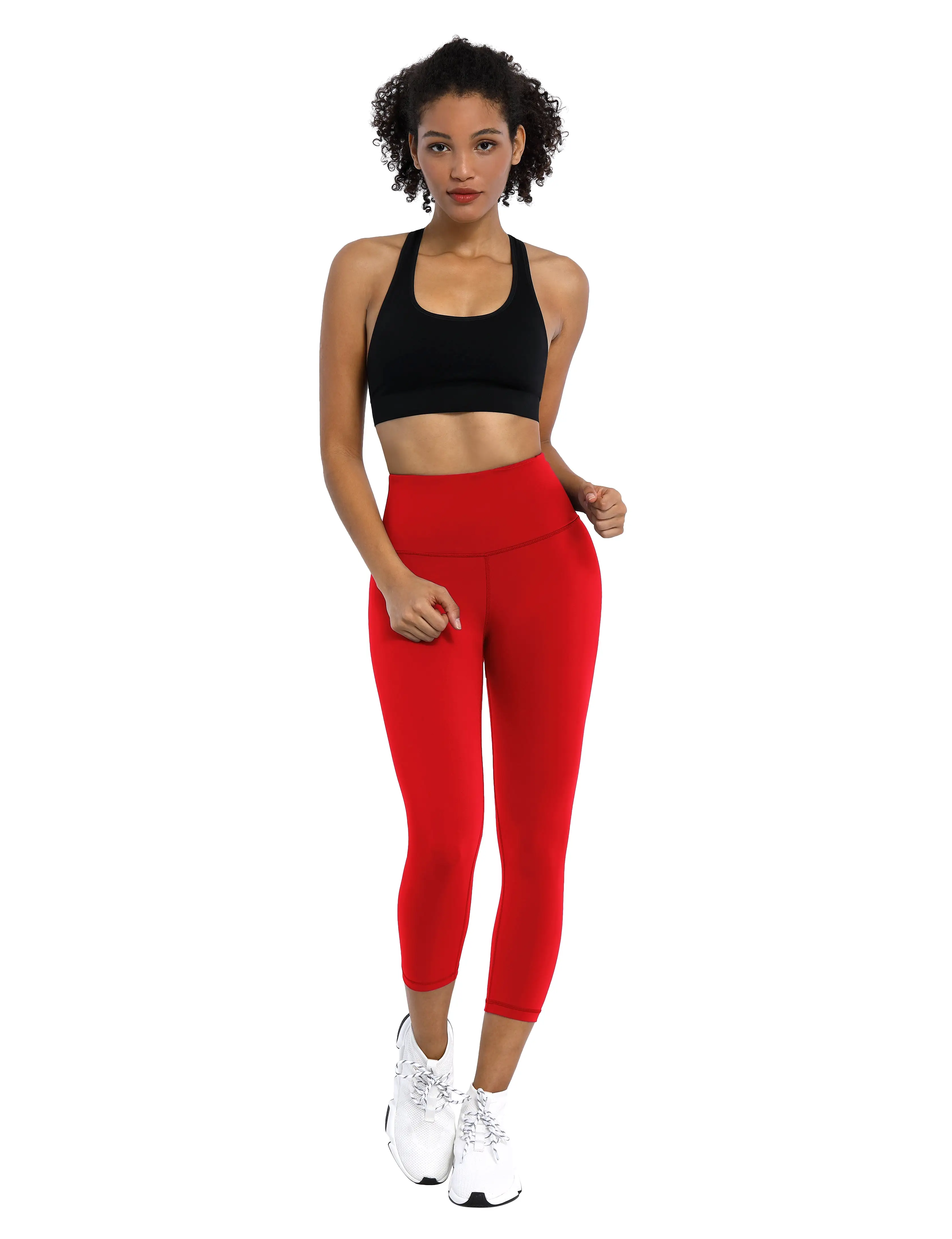 19 High Waist Crop Tight Capris scarlet_yogastudio