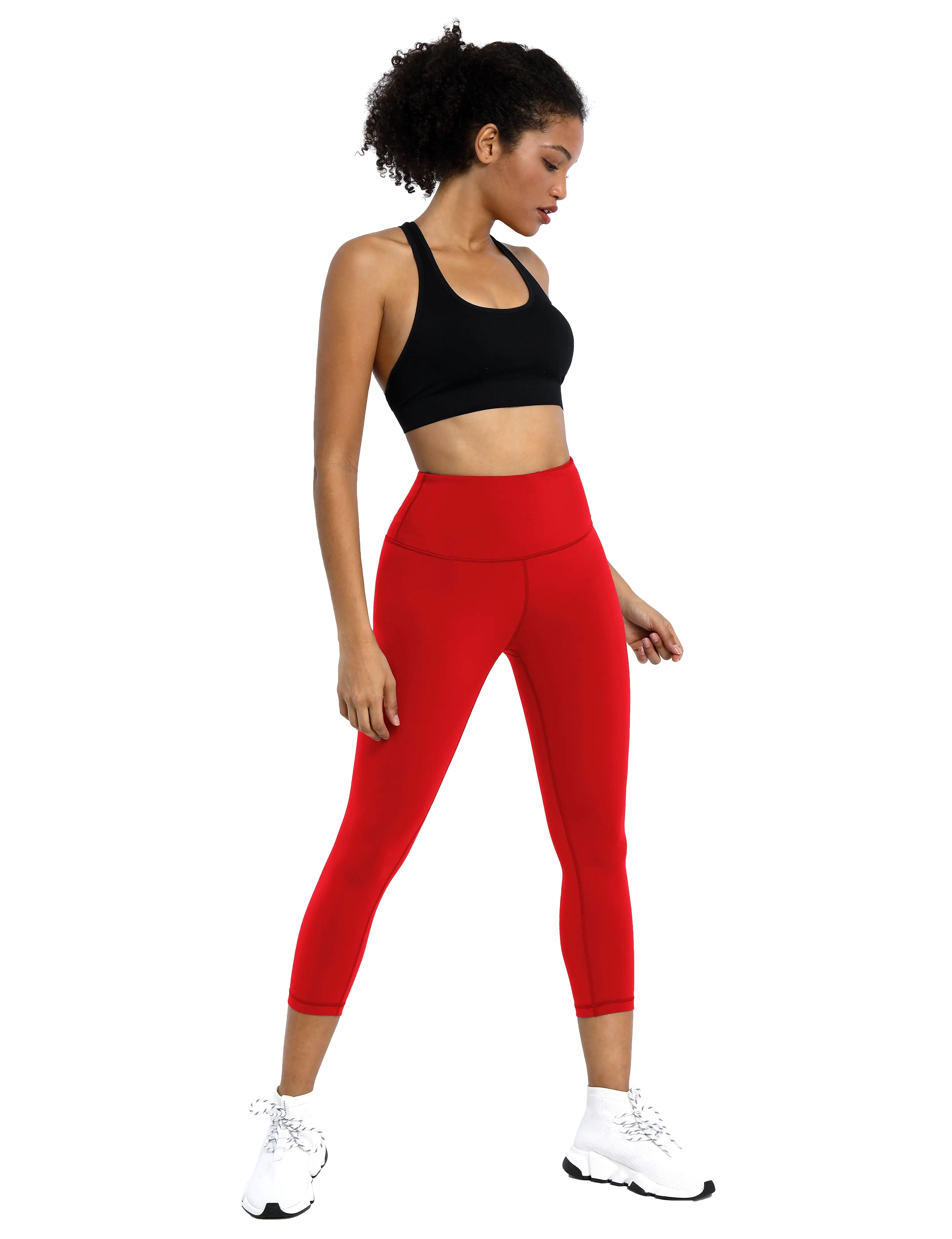 19 High Waist Crop Tight Capris scarlet_yogastudio