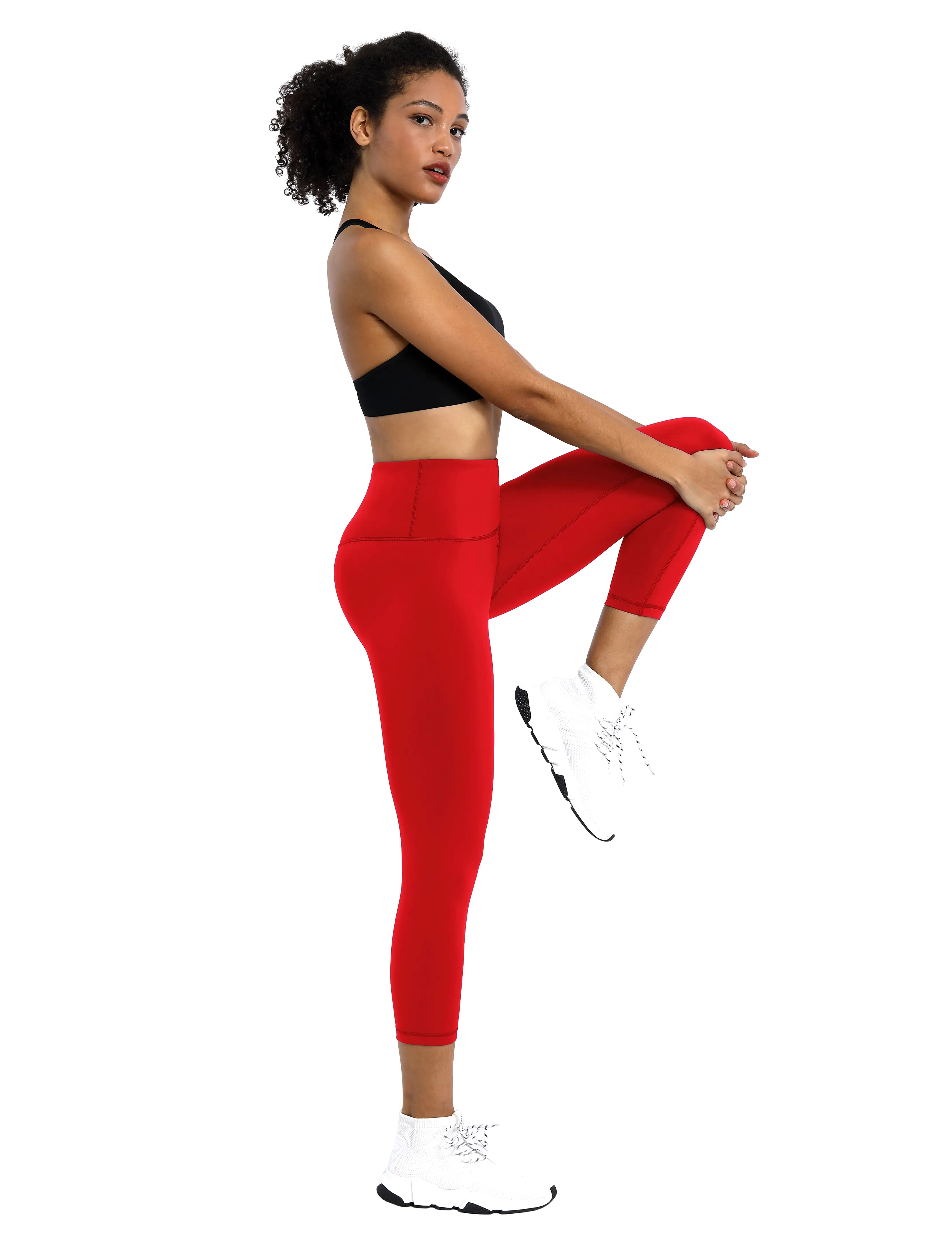 19 High Waist Crop Tight Capris scarlet_yogastudio