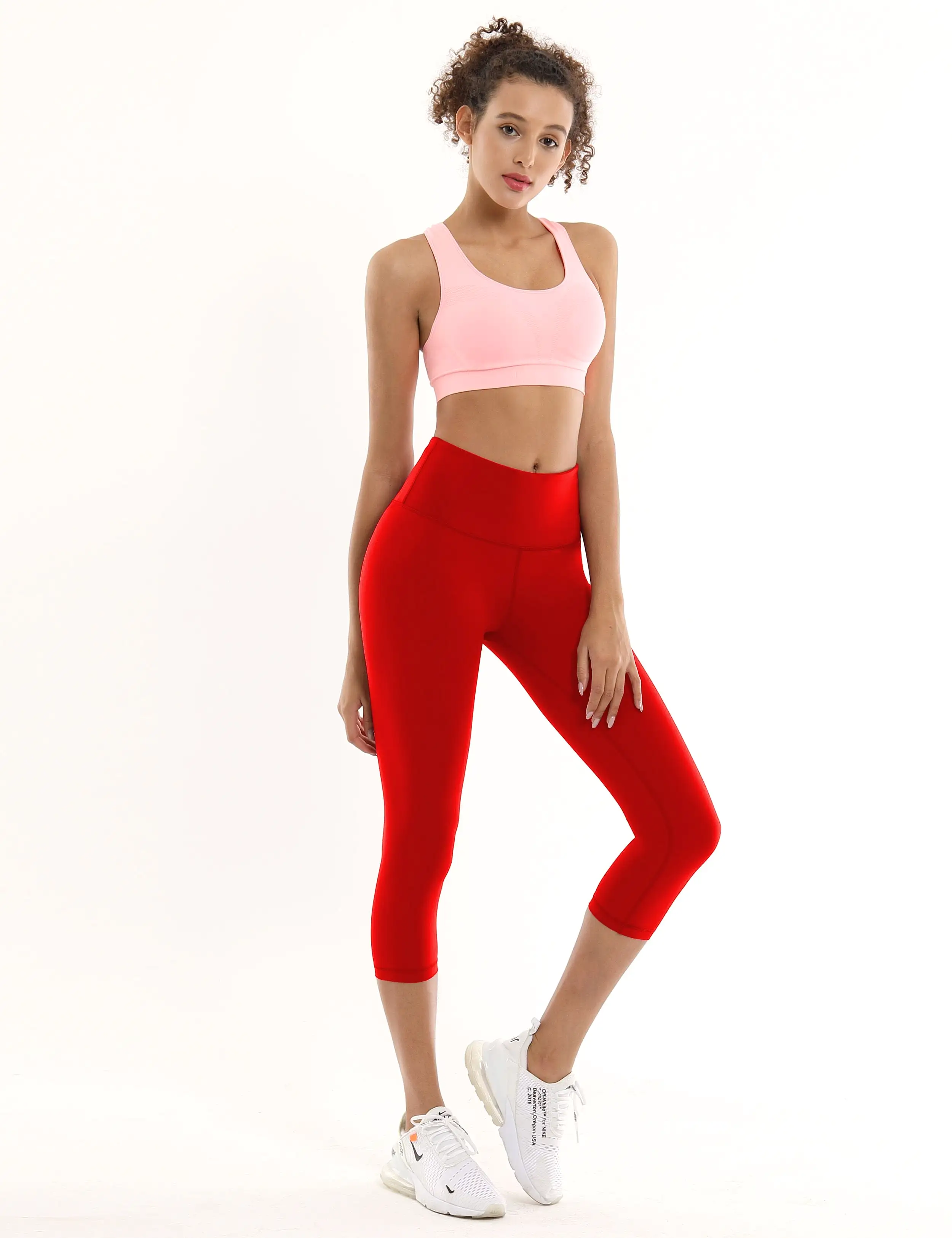 19 High Waist Crop Tight Capris scarlet_yogastudio