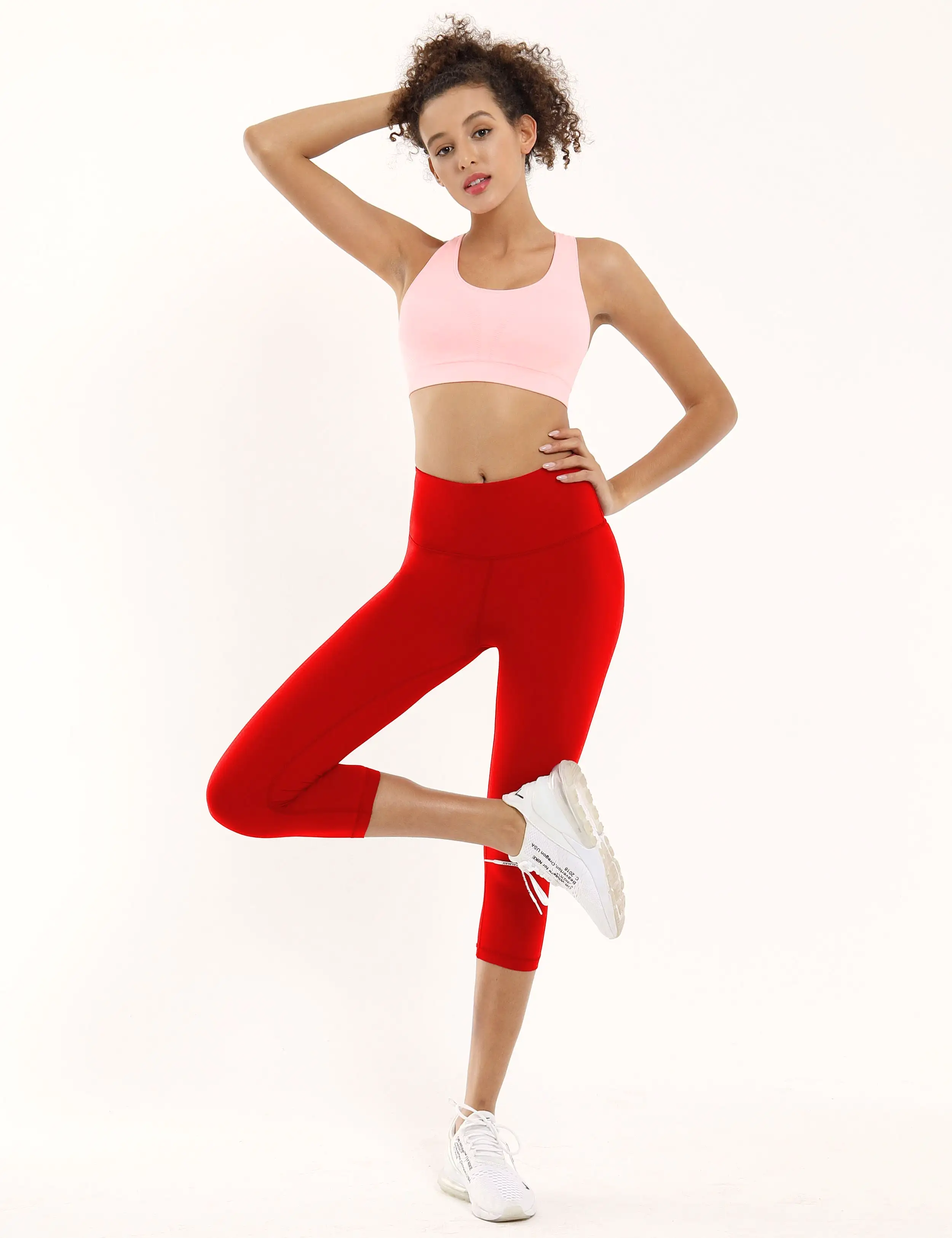 19 High Waist Crop Tight Capris scarlet_yogastudio