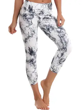 19 Printed Side Pockets Capris arabescato_yogastudio