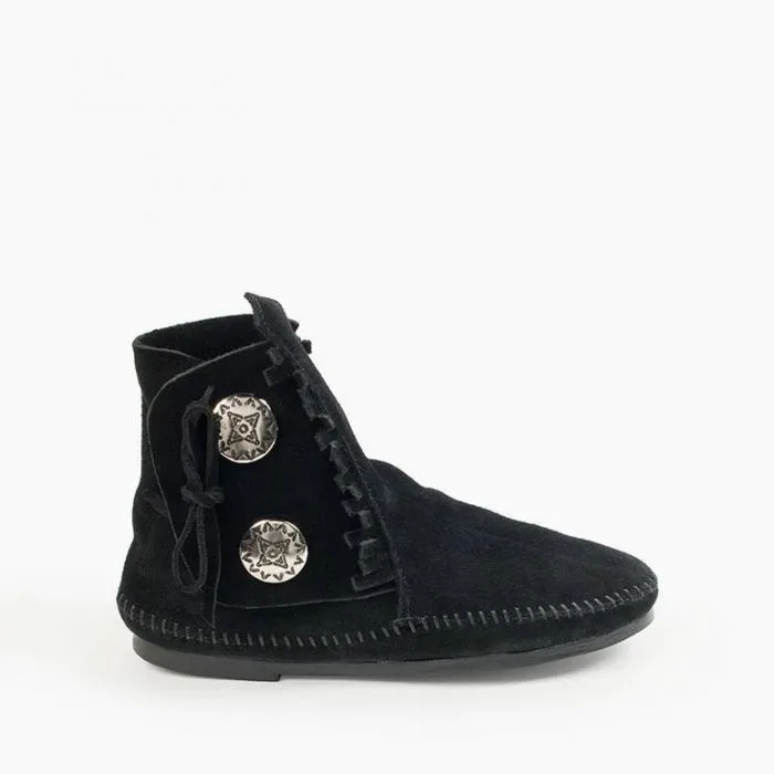  2 Button Hardsole Boot in Black  