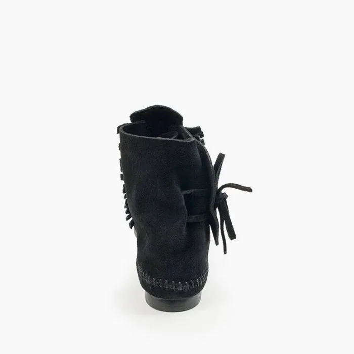  2 Button Hardsole Boot in Black  