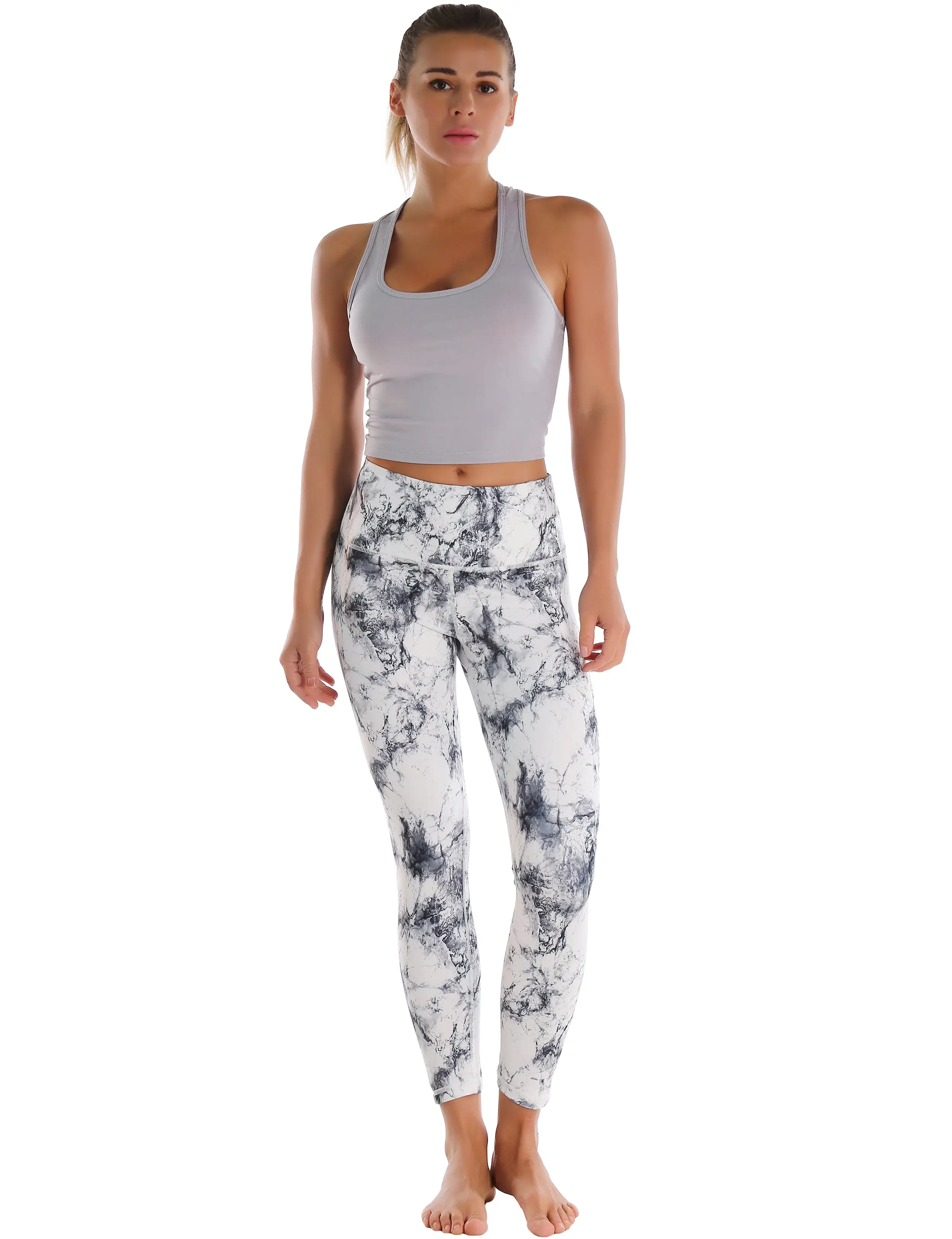 22 High Waist Crop Tight Capris arabescato_yogastudio