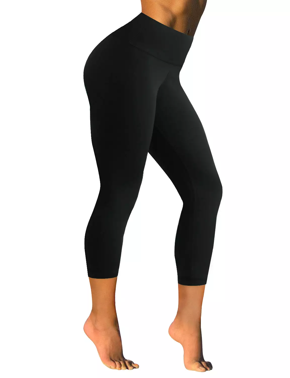 22 High Waist Crop Tight Capris black_yogastudio