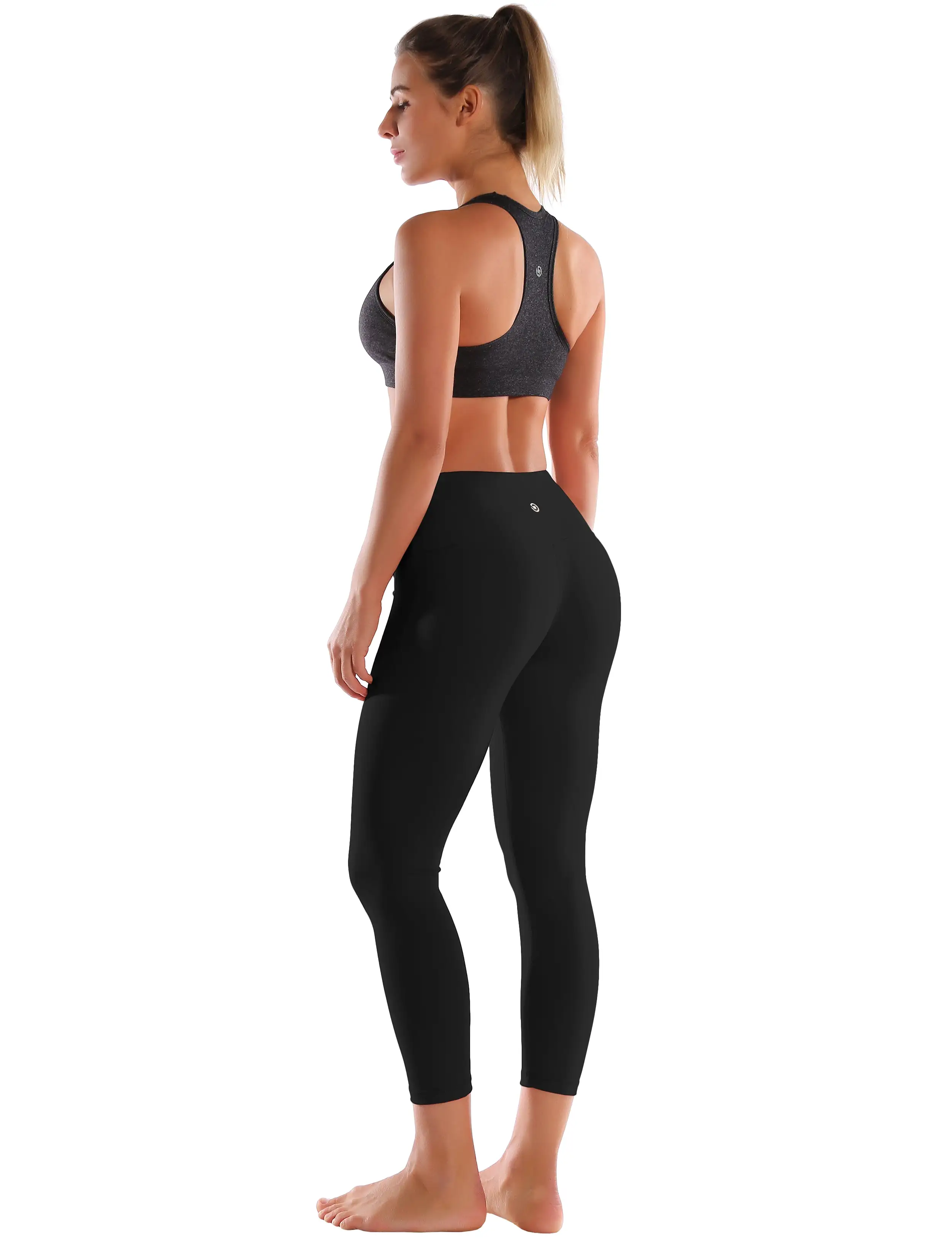 22 High Waist Crop Tight Capris black_yogastudio