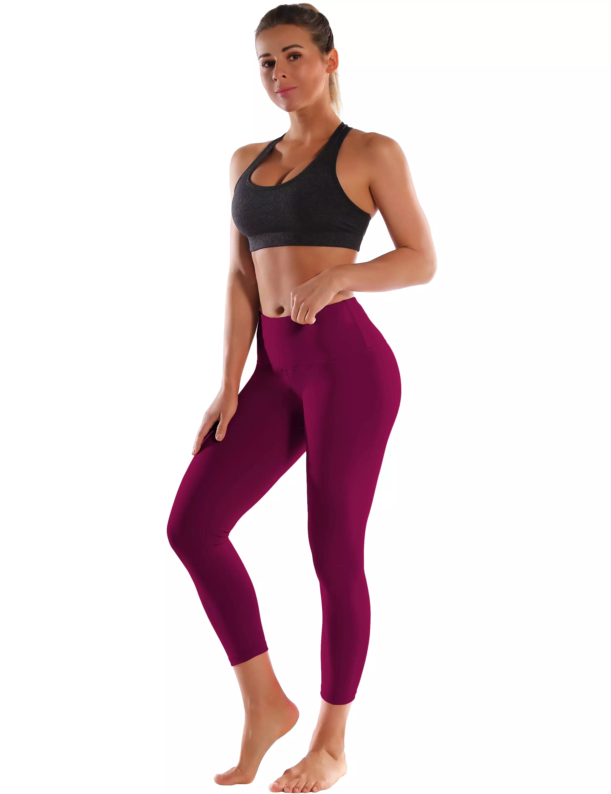 22 High Waist Crop Tight Capris grapevine_yogastudio