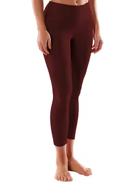 22 High Waist Crop Tight Capris mahoganymaroon_yogastudio