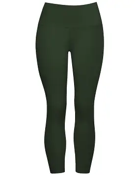 22 High Waist Crop Tight Capris olivegray_yogastudio