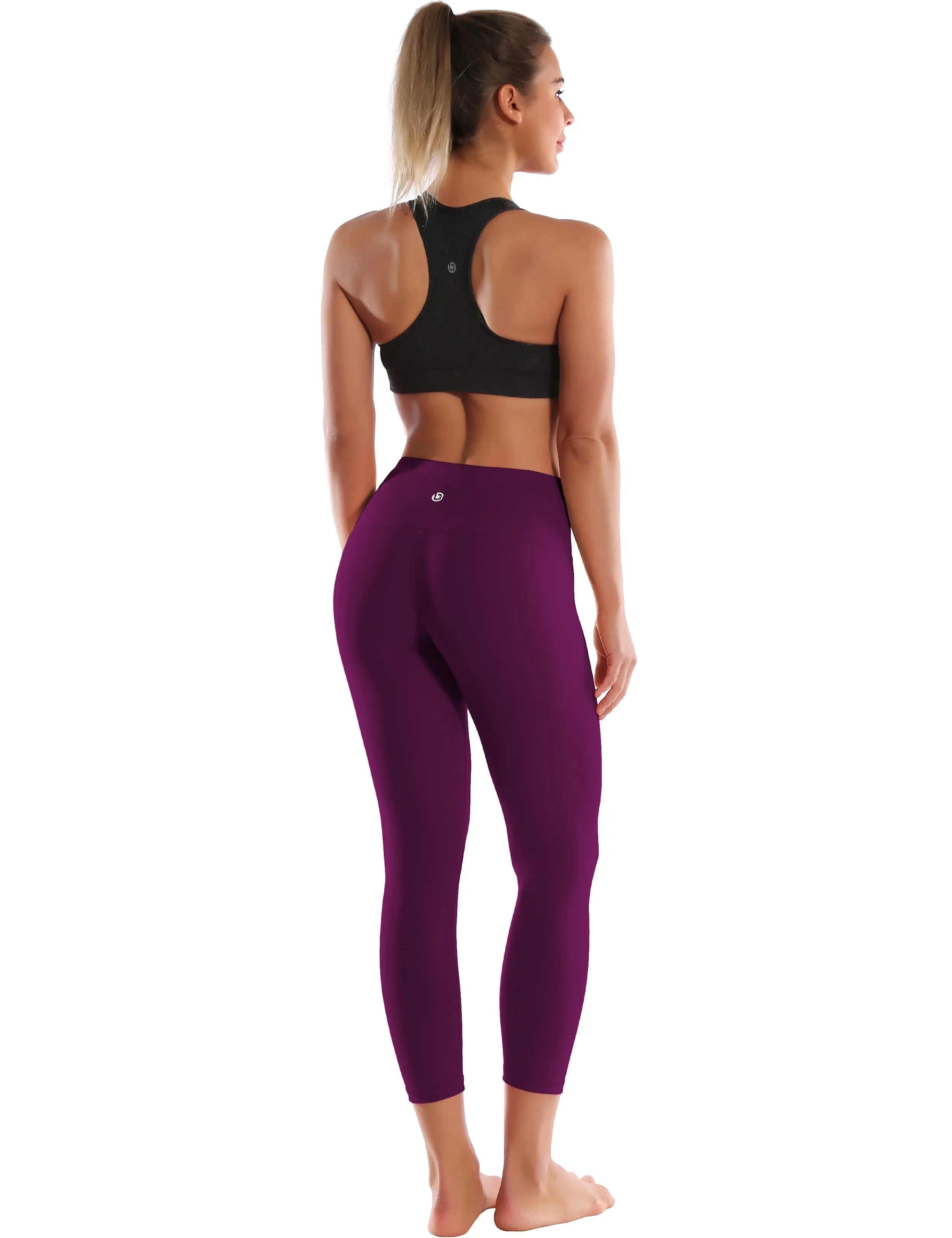 22 High Waist Crop Tight Capris plum_yogastudio