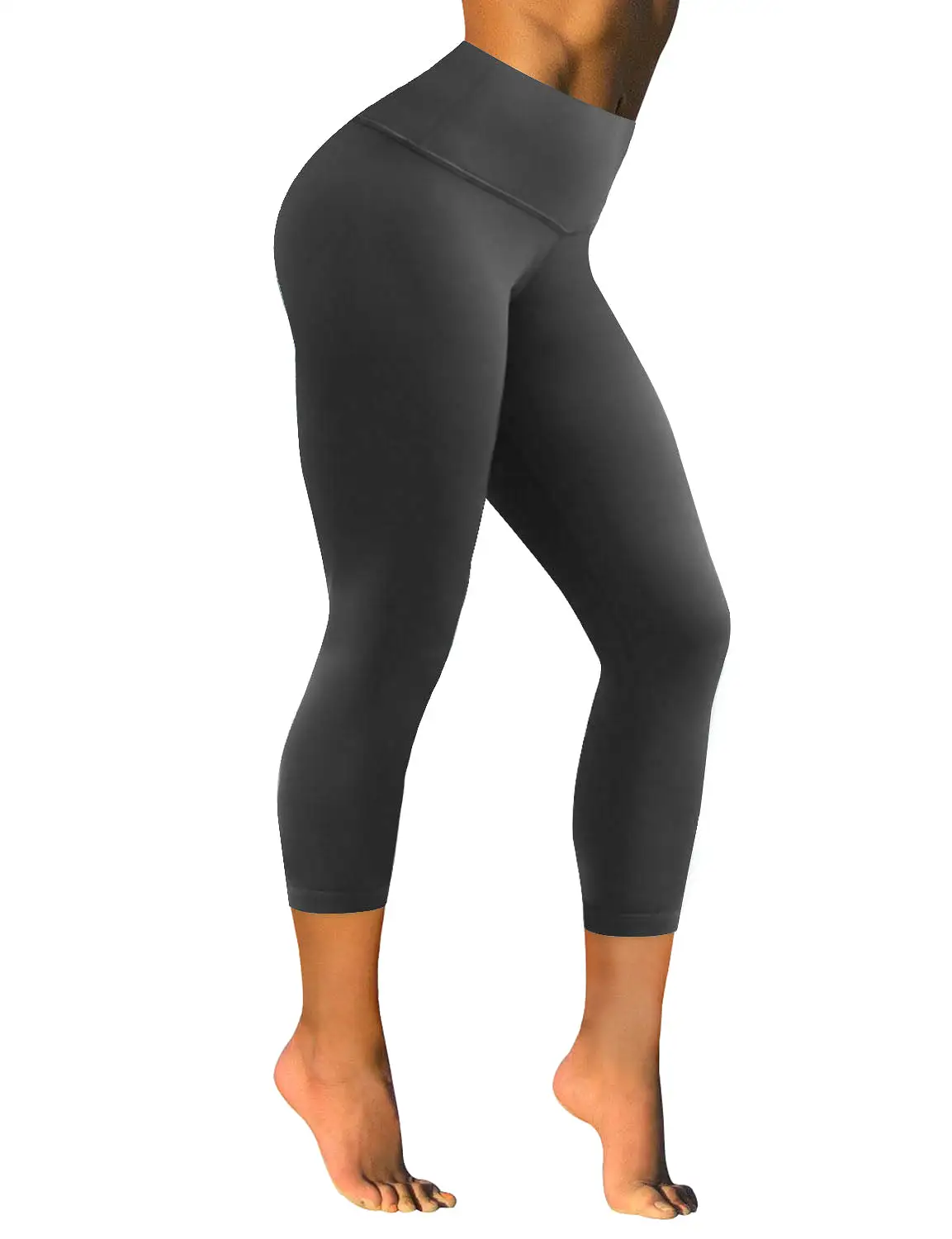 22 High Waist Crop Tight Capris shadowcharcoal_yogastudio