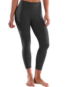 22 High Waist Side Line Capris shadowcharcoal_yogastudio