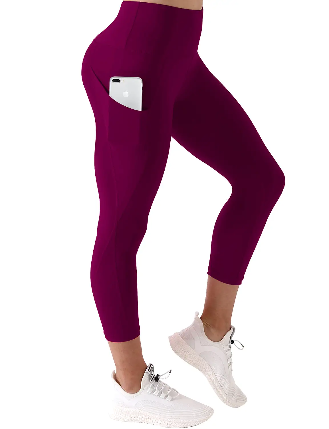 22 High Waist Side Pockets Capris grapevine_yogastudio