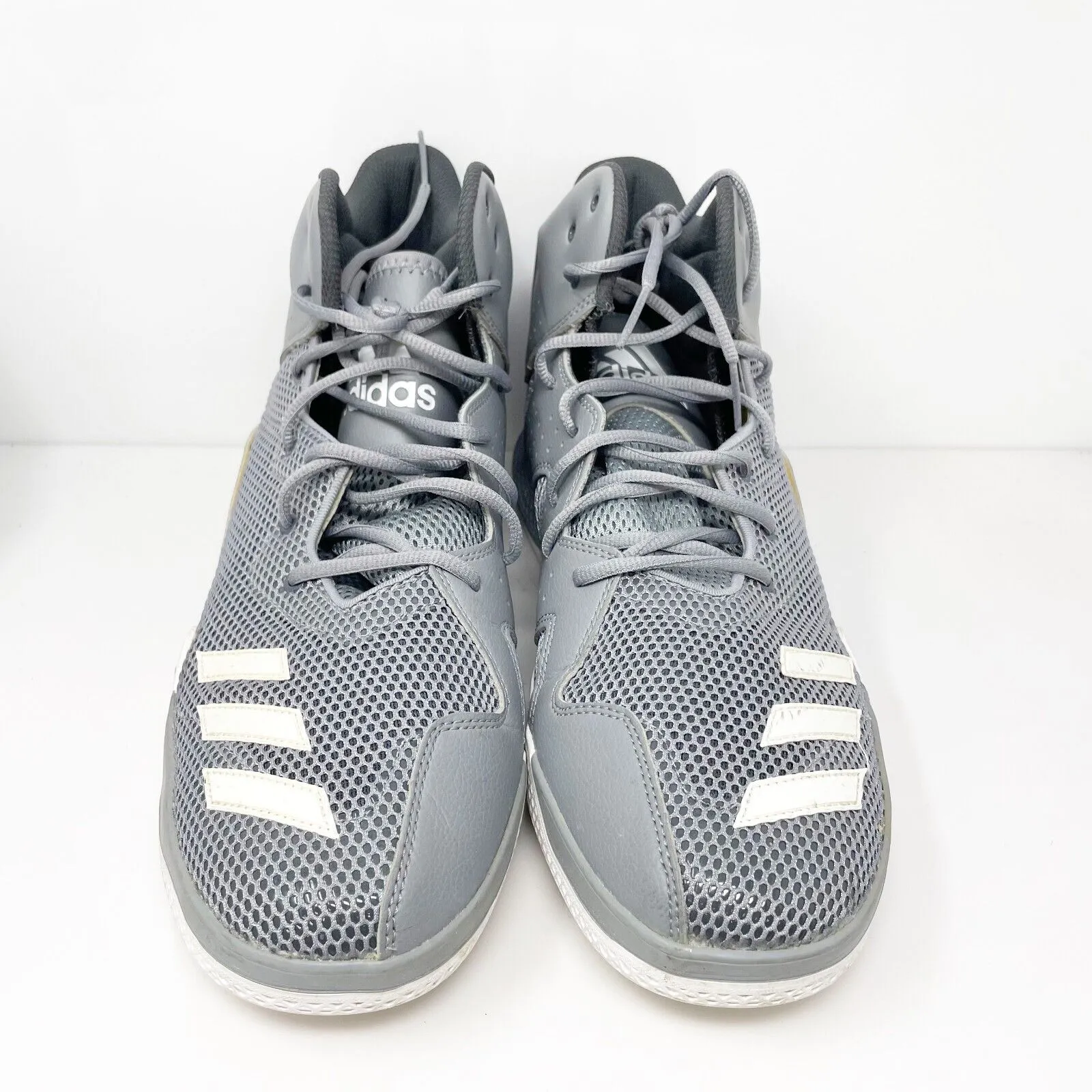 Adidas Mens Dual Threat BB 2 AQ7754 Gray Basketball Shoes Sneakers Size 14