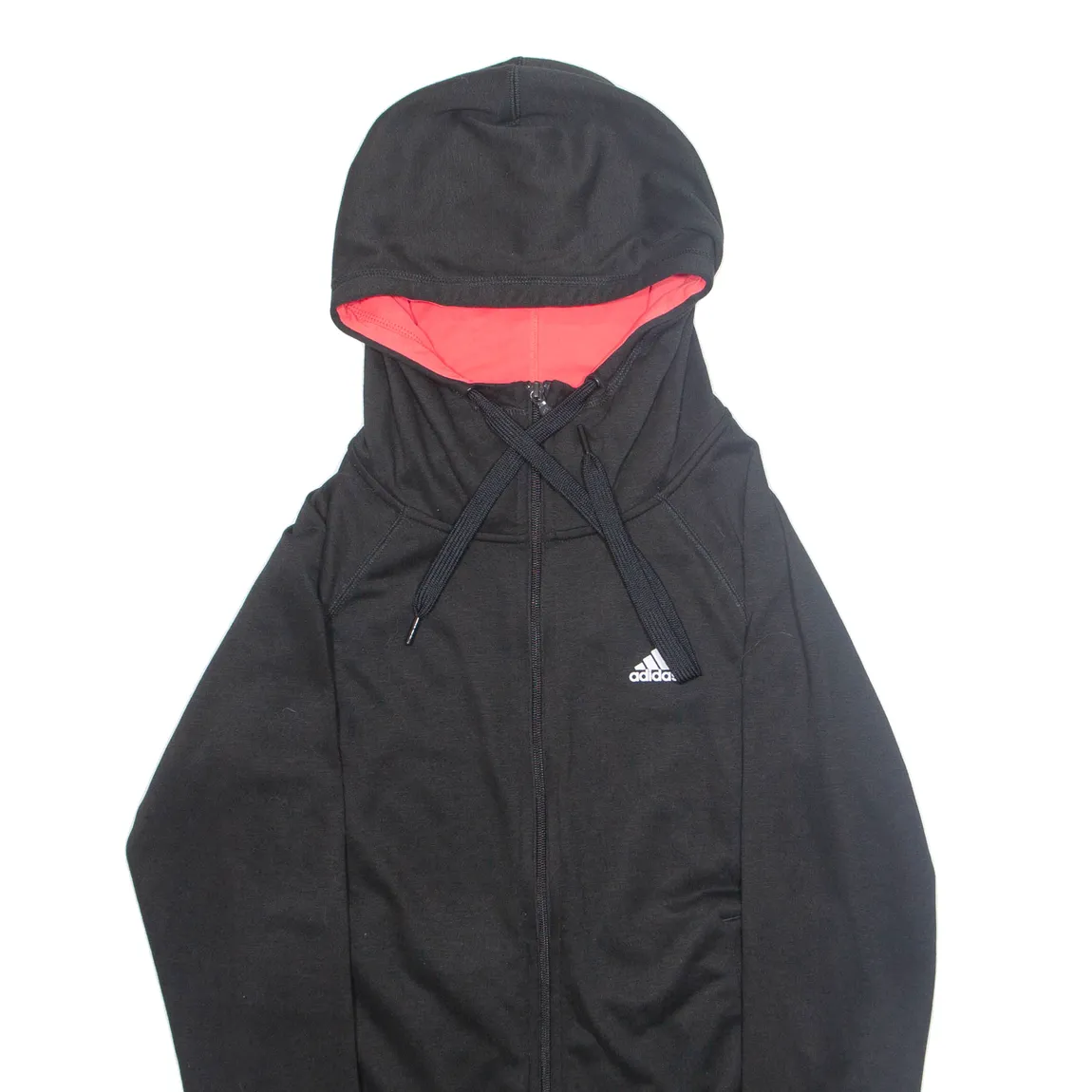 ADIDAS Womens Black Hoodie Full Zip S