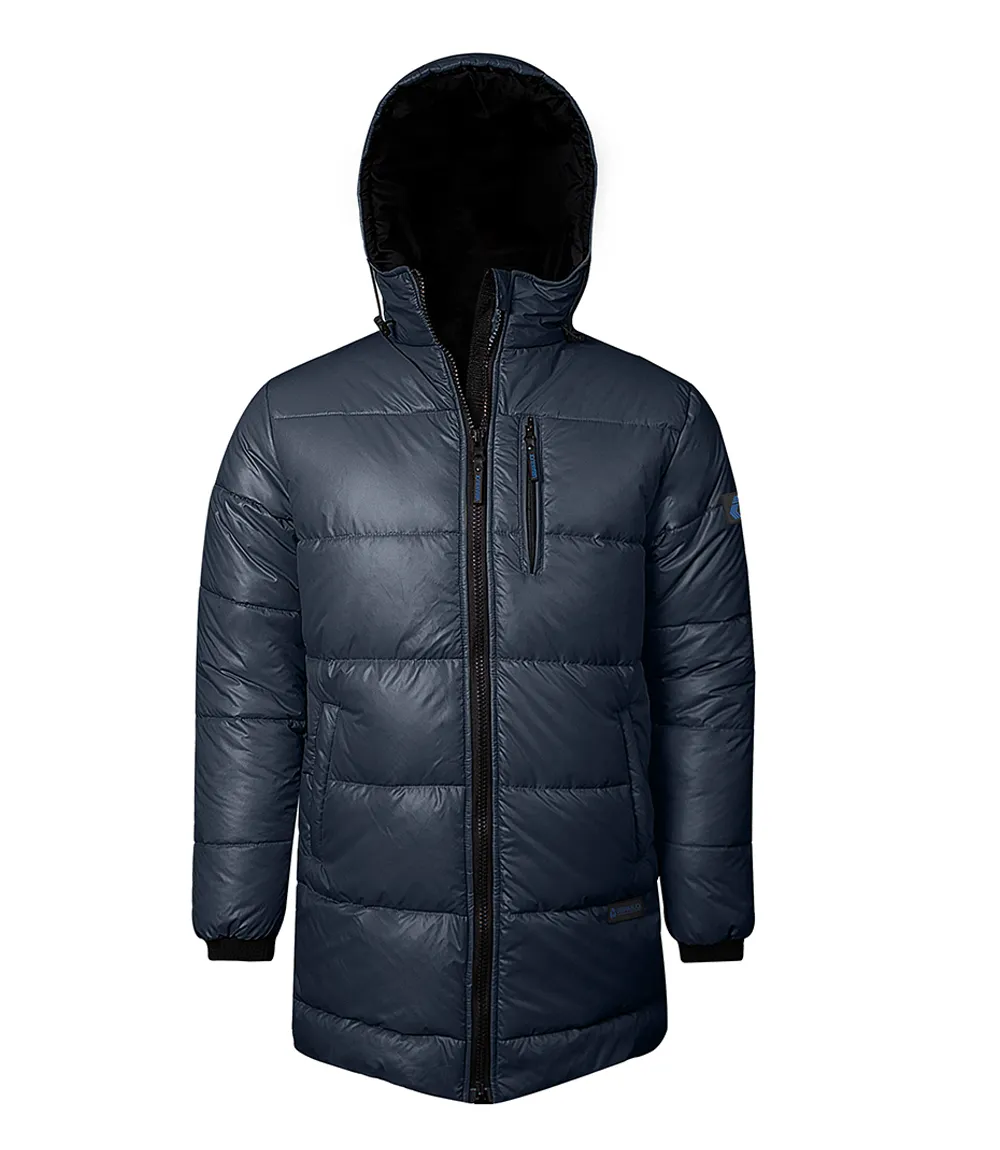 Alton Blue Mens Puffer Coat With Hood - Parka Winter Jacket 