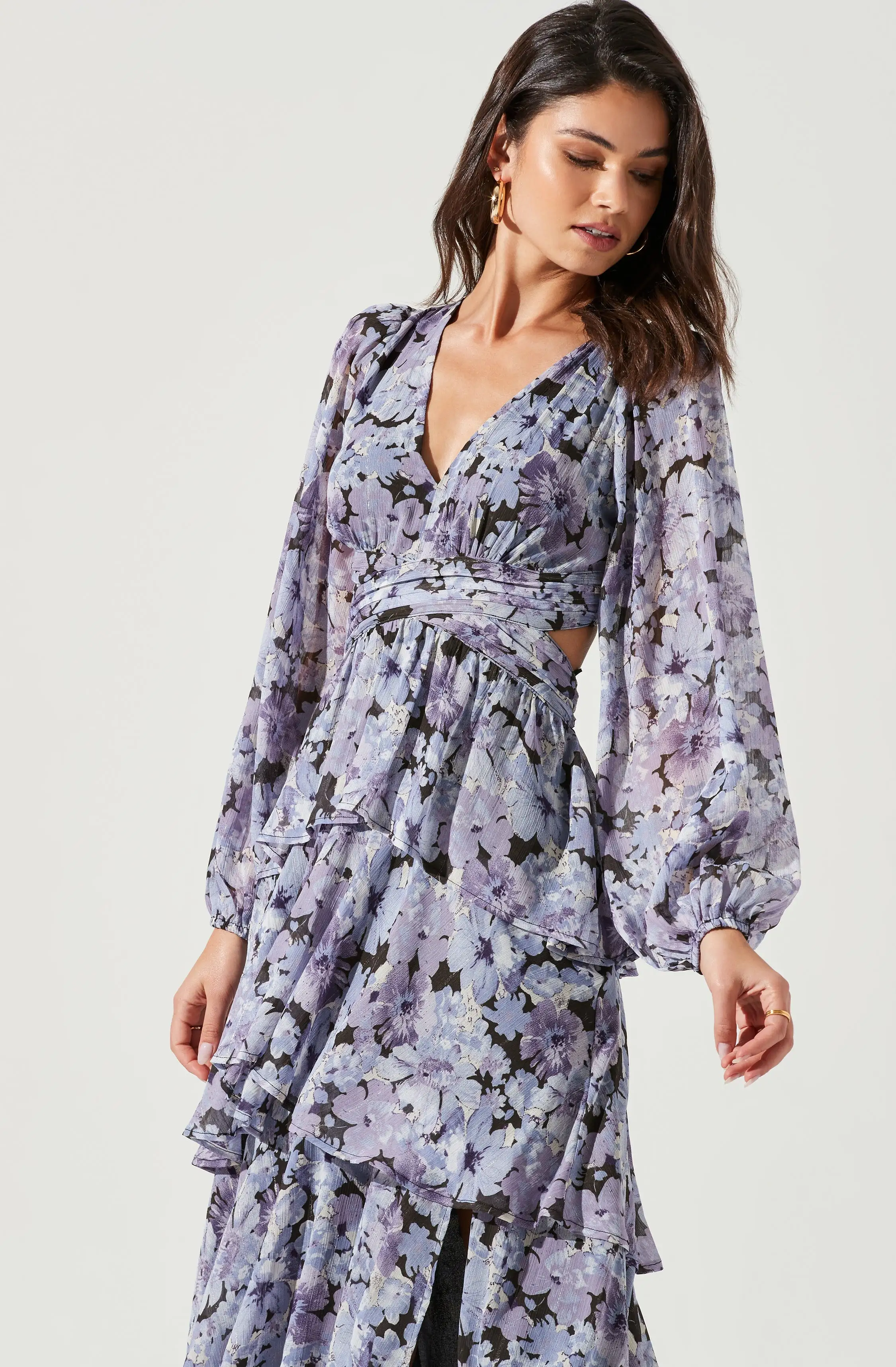 Anora Floral Tiered Maxi Dress