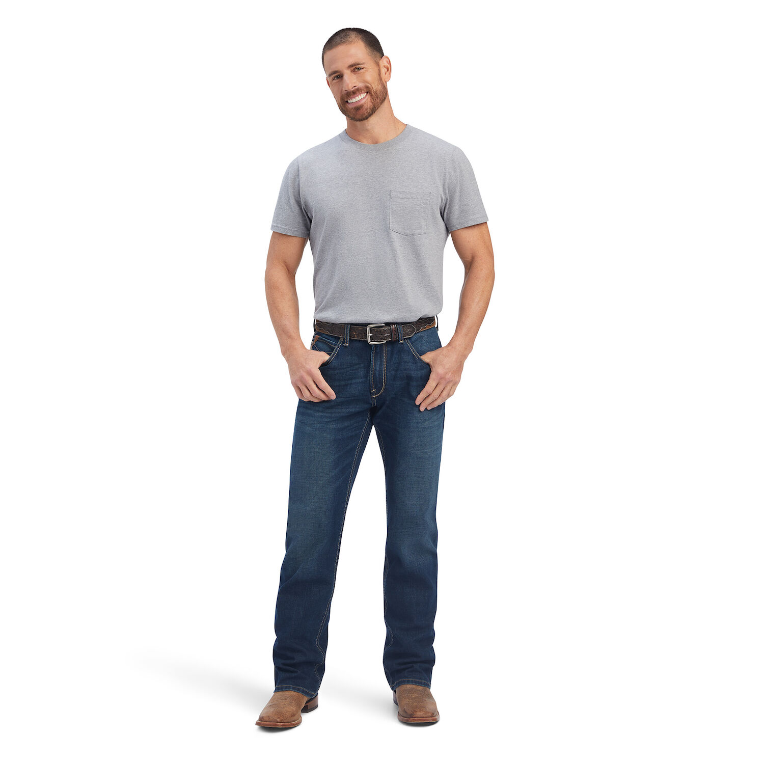 Ariat Men's M4 Relaxed Quentin Boot Cut Jean in Ford