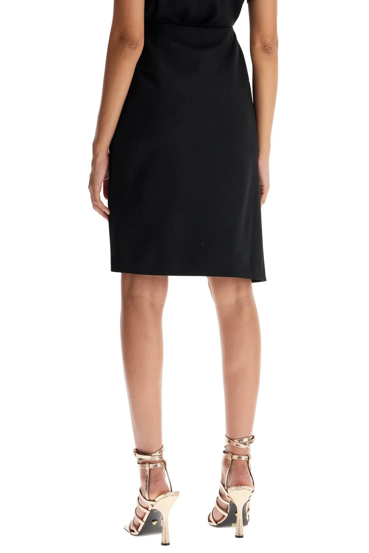 asymmetric midi skirt 1015704 1A04649 BLACK