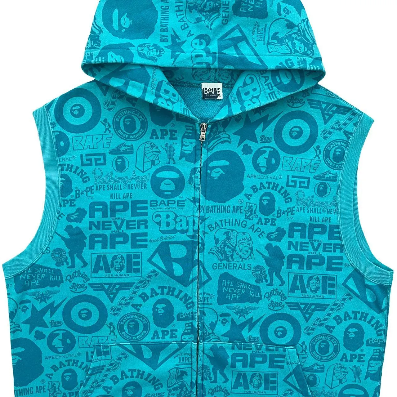 Bape All Over Print Sleeveless Hoodie