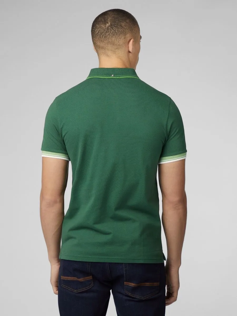 Ben Sherman Casual Short Sleeve Polo Shirt Green