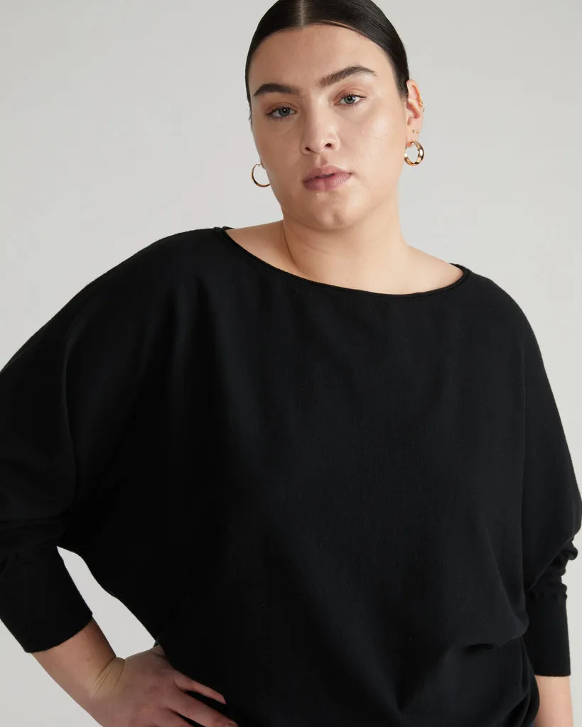 Better-Than-Cashmere Dolman Sweater - Black