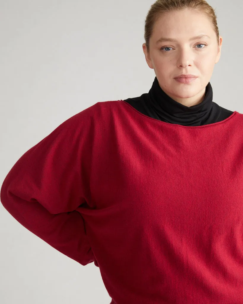 Better-Than-Cashmere Dolman Sweater - Cerise