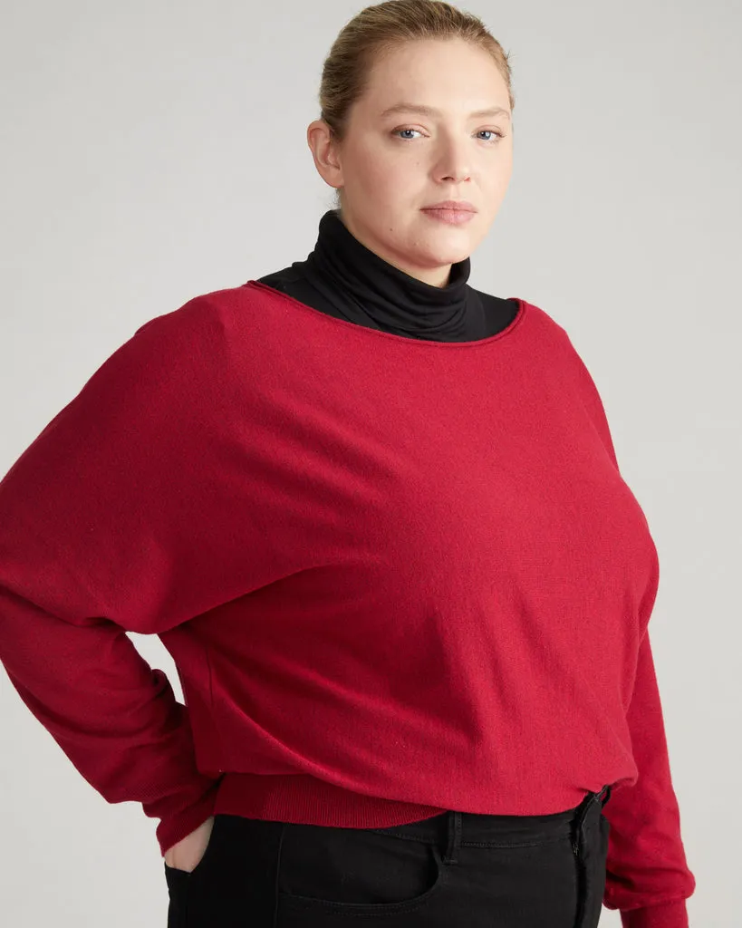 Better-Than-Cashmere Dolman Sweater - Cerise