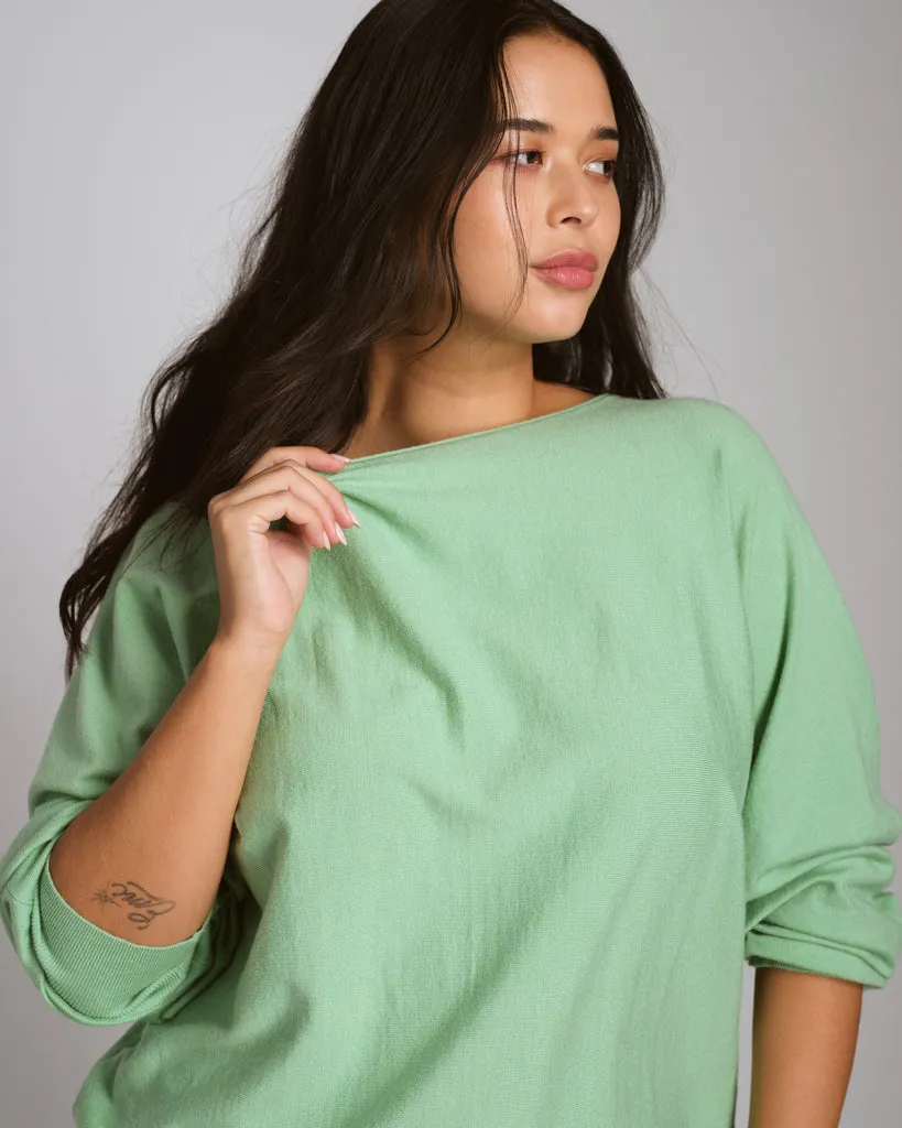 Better-Than-Cashmere Dolman Sweater - Fresh Green