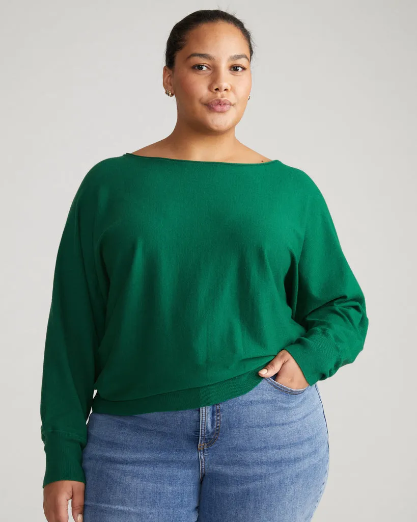 Better-Than-Cashmere Dolman Sweater - Mineral Green