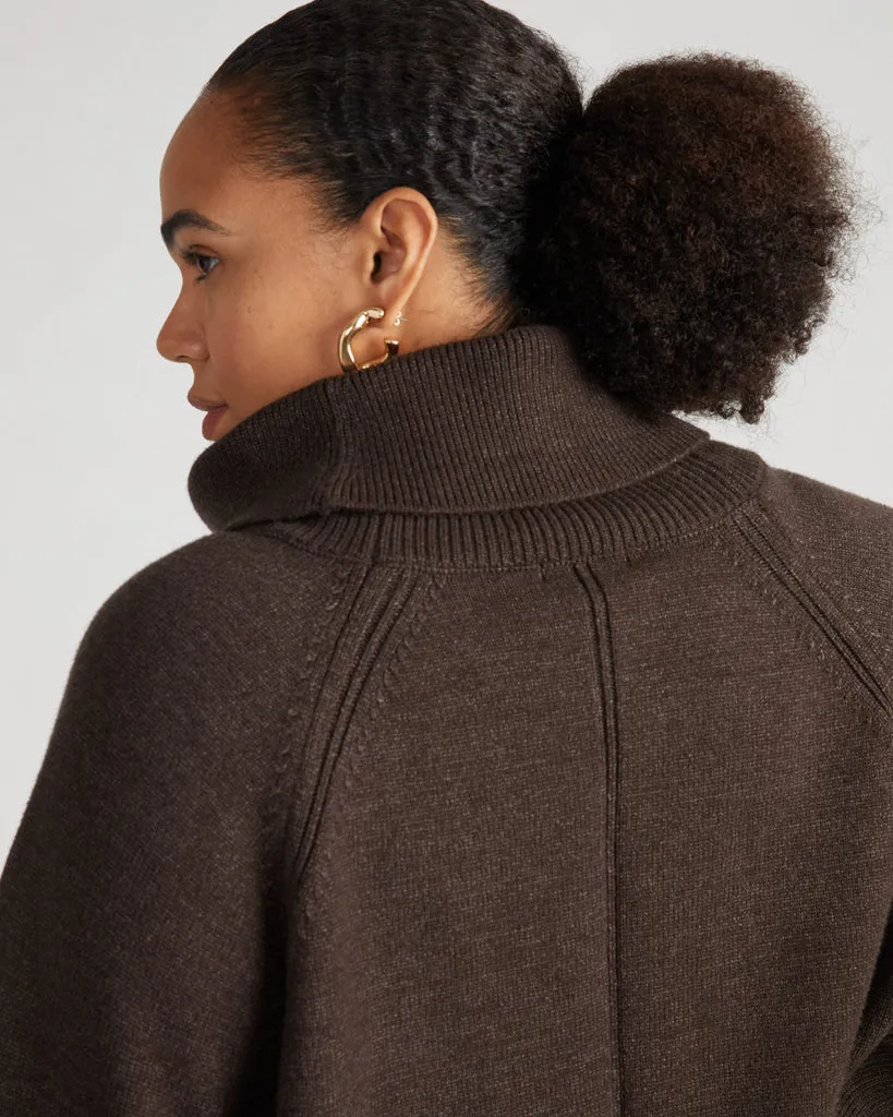 Better-Than-Wool Oversize Turtleneck Sweater - Dark Graphite