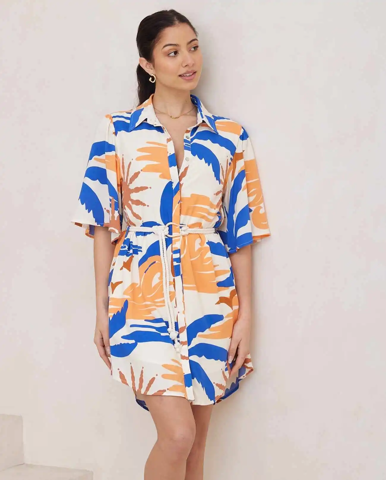 Bianca Shirt Dress - Cosmic Sunset