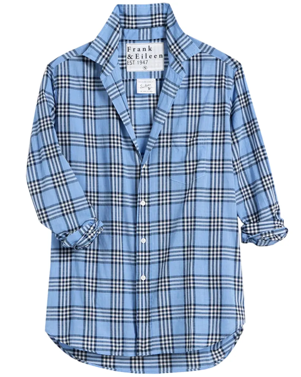 Blue and Navy Plaid Eileen Button Up Shirt