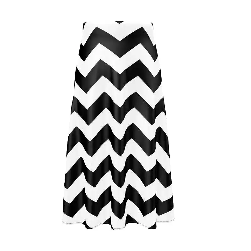 Bold Chevron Midi Skirt