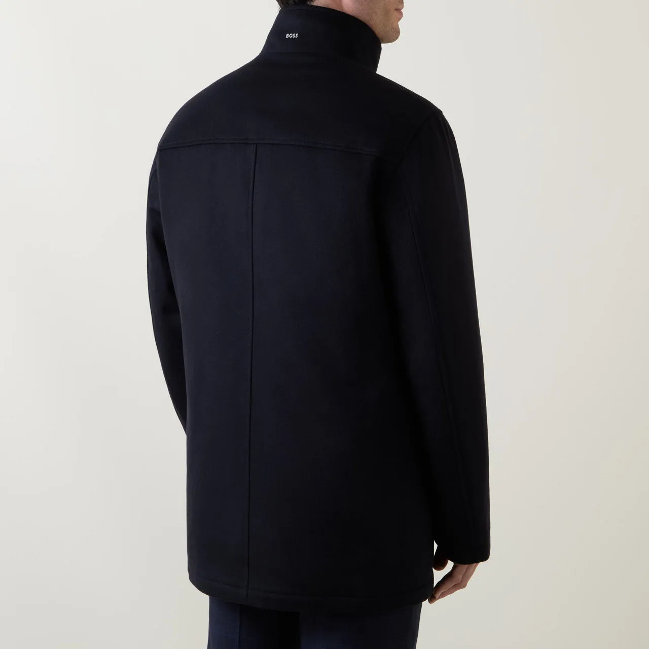 BOSS Coxtan Overcoat - Dark Blue