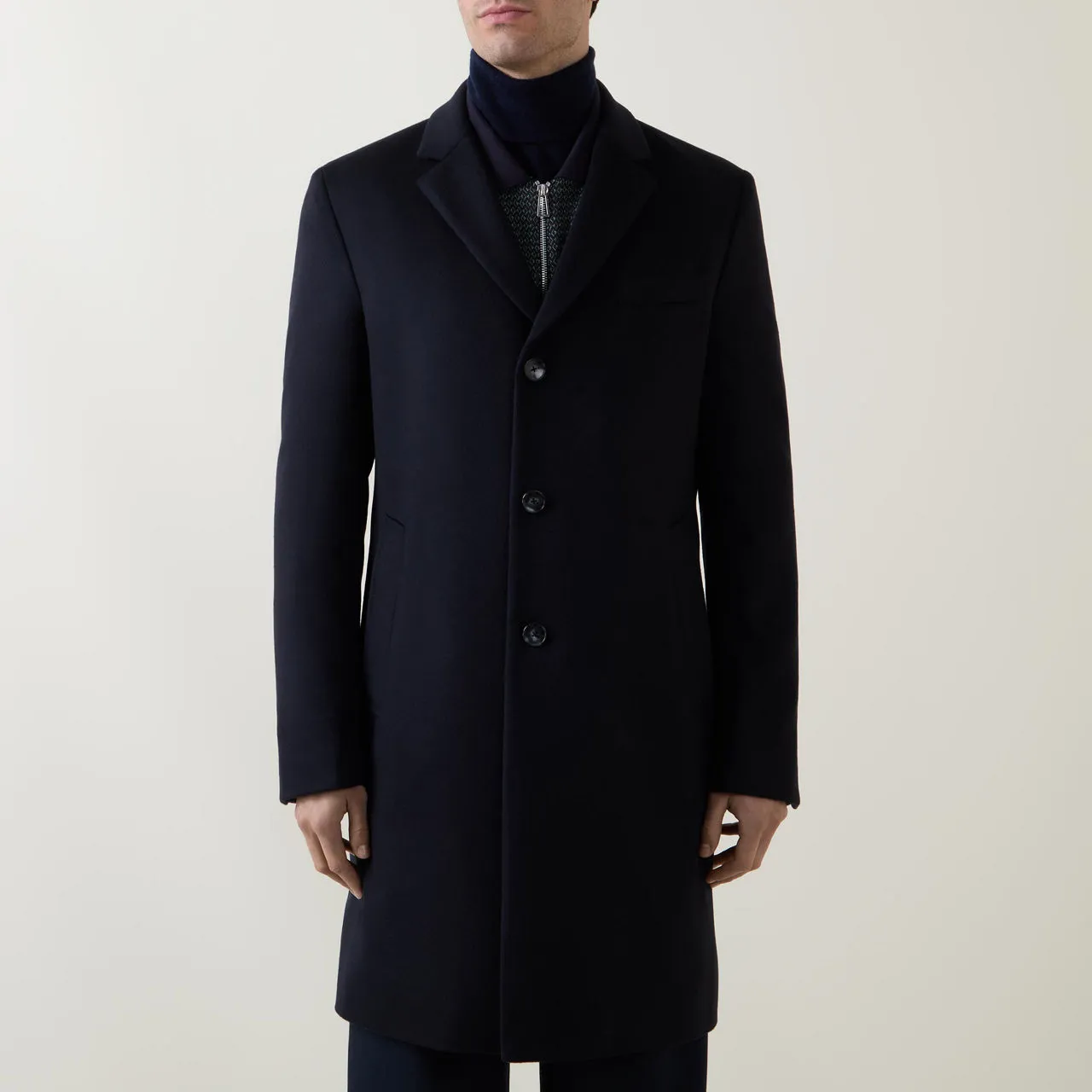 BOSS Hyde Overcoat - Dark Blue