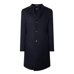 BOSS Hyde Overcoat - Dark Blue