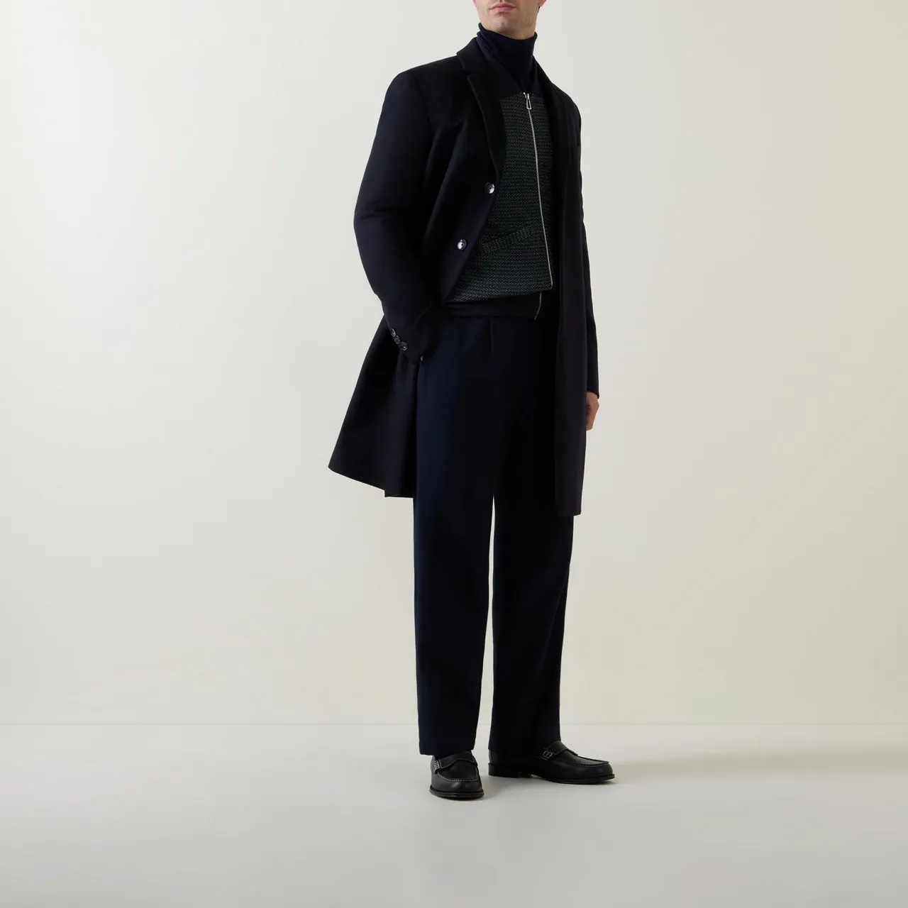 BOSS Hyde Overcoat - Dark Blue