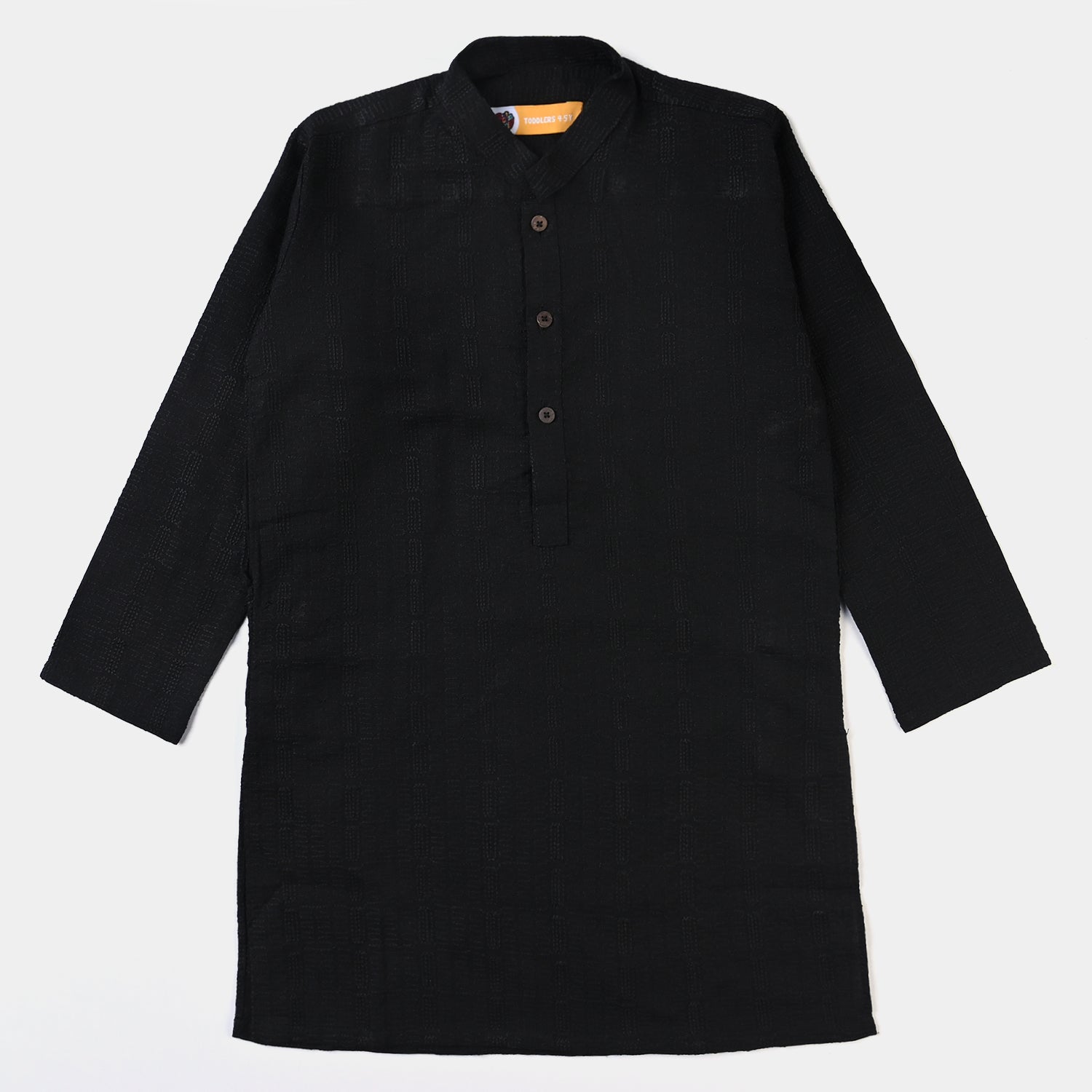 Boys Chicken Kari Basic Kurta (Black Chicken)-BLACK