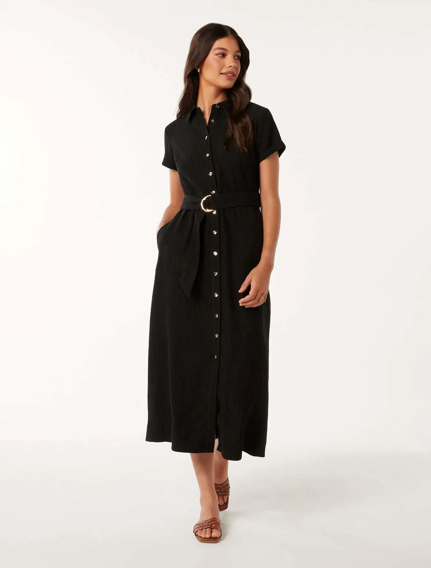 Briley Textured Shirt Dress