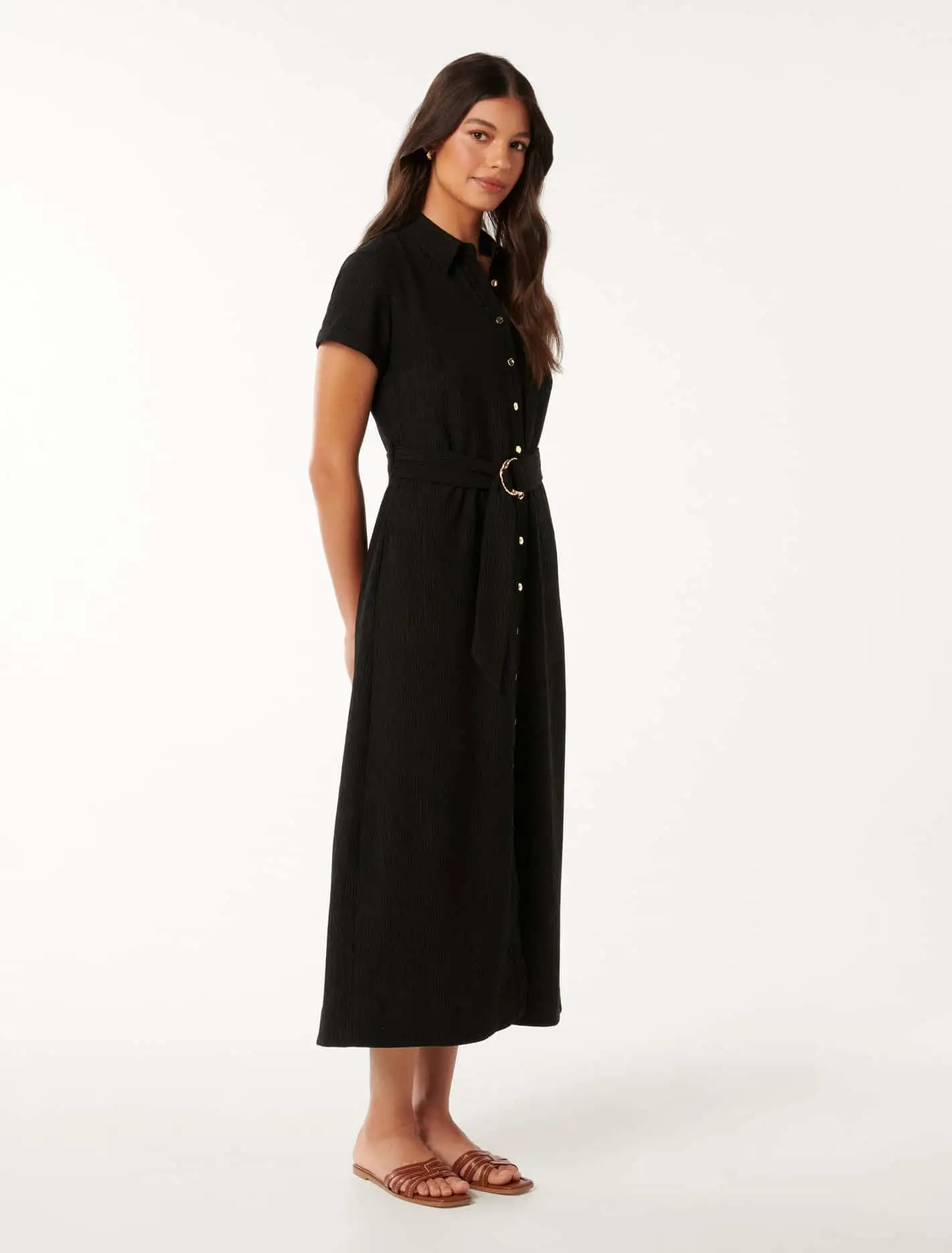 Briley Textured Shirt Dress