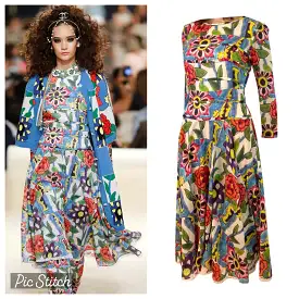 Chanel 15C 2015 Cruise Paris Dubai Long Floral Summer Dress FR 38 US 4