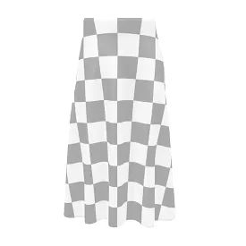 Checkered Midi Skirt