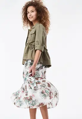 Cold Shoulder Floral Dress