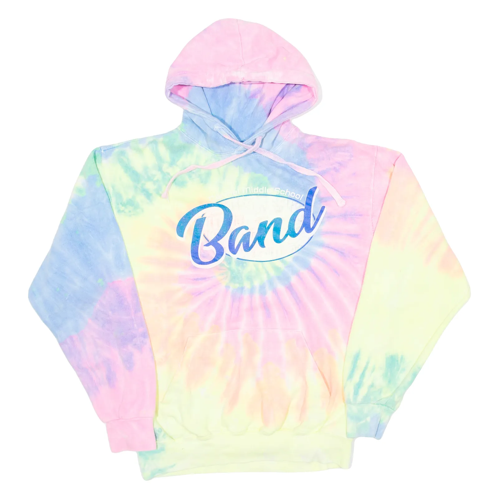 COLORTONE Tie Dye Womens Pink Hoodie S