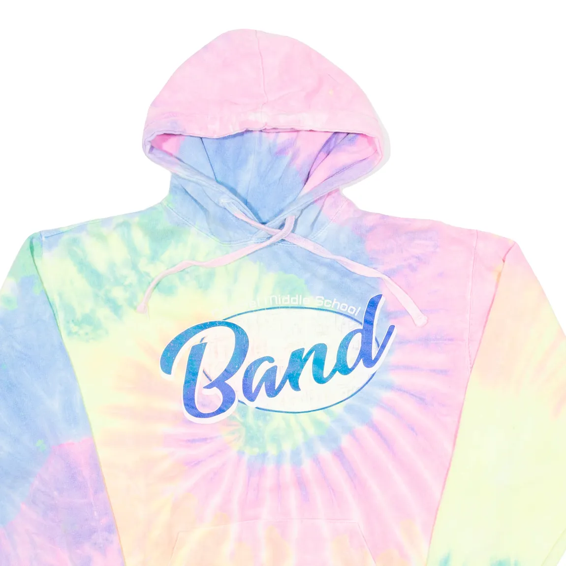 COLORTONE Tie Dye Womens Pink Hoodie S