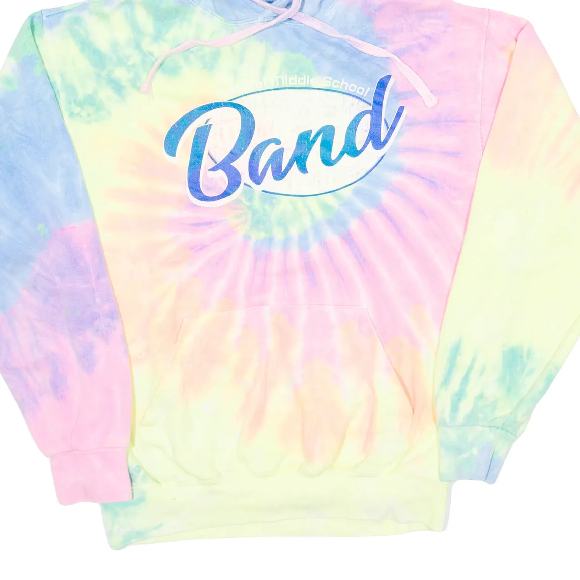 COLORTONE Tie Dye Womens Pink Hoodie S